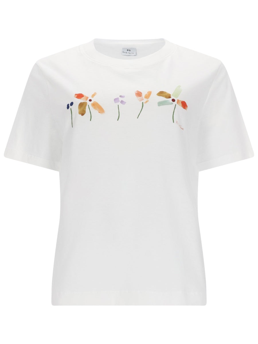 Ps By Paul Smith T-Shirt "Row Of Flowers"