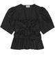 Ganni Tops With Ribbons
