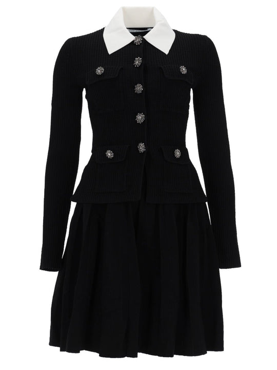 Self-Portrait Mini Dress With Contrasting Collar