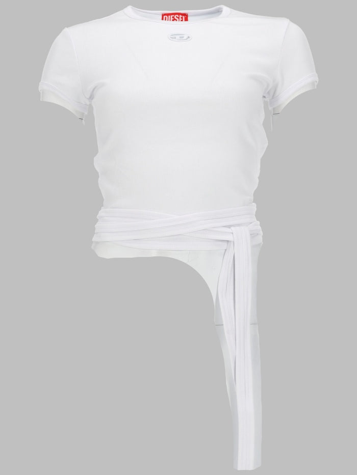 Diesel T-Shirt A Costine Con Lacci