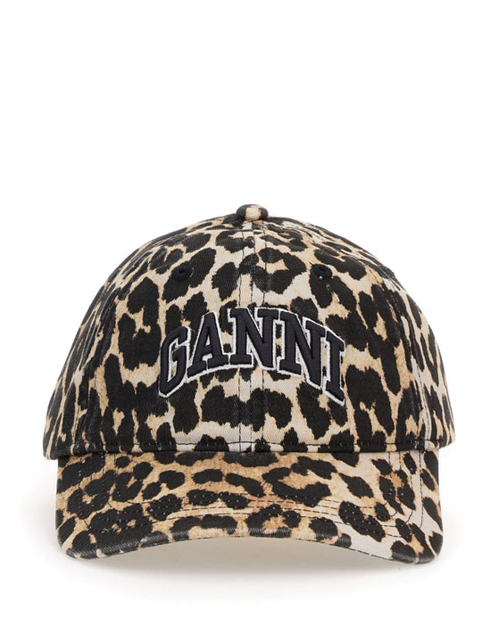 Ganni Baseball Hat With Logo