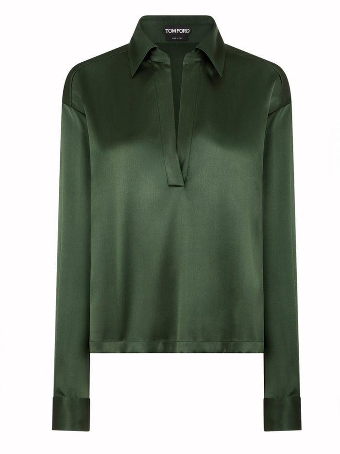 Tom Ford Silk Satin Stretch Shirt
