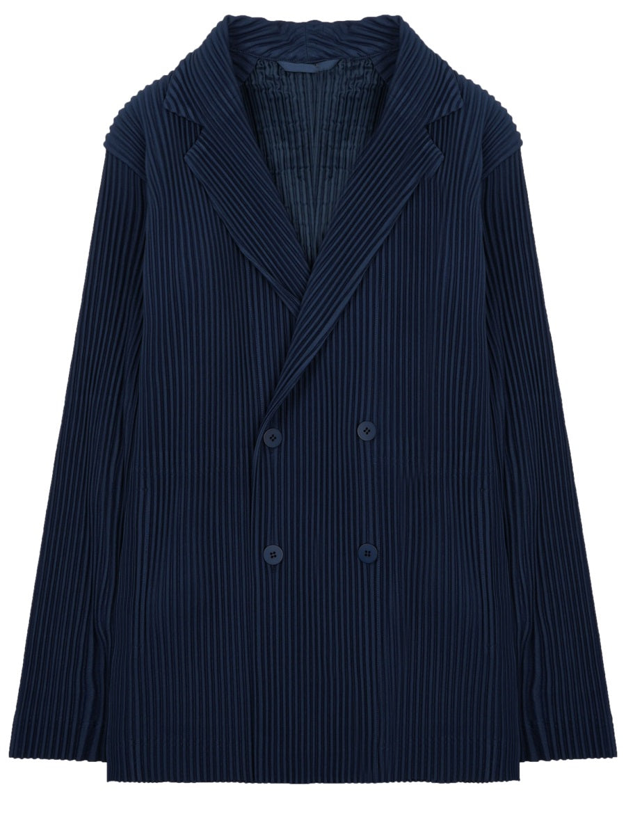 Homme Plisse Issey Miyake Giacca Plissettata Doppiopetto