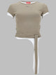 Diesel T-Shirt A Costine Con Lacci