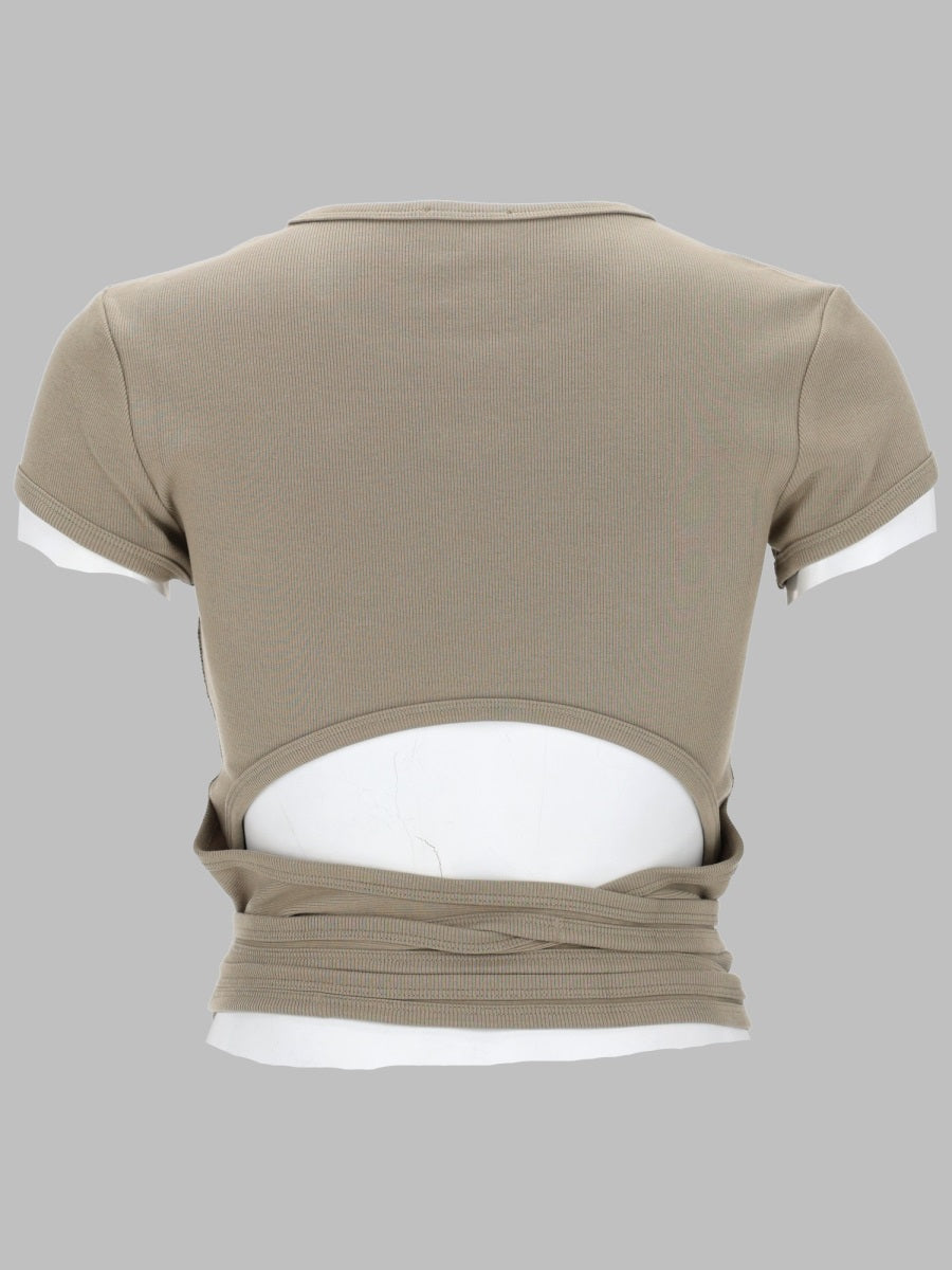 Diesel T-Shirt A Costine Con Lacci
