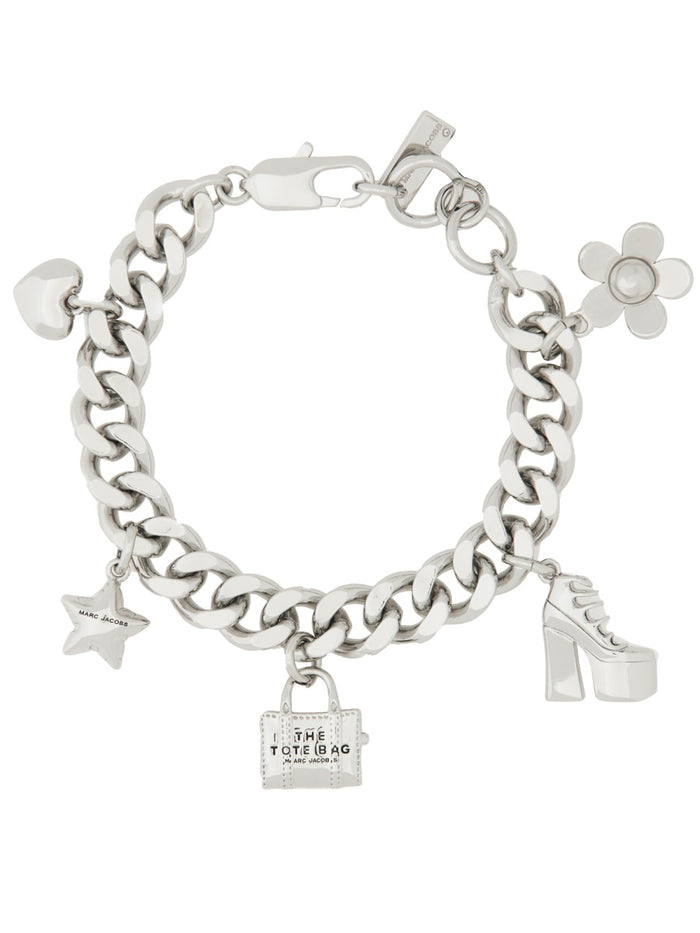 Marc Jacobs "The Mini Icon Charm" Chain Bracelet