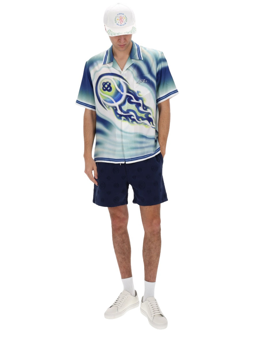 Casablanca "Flaming Tennis Ball" Shirt