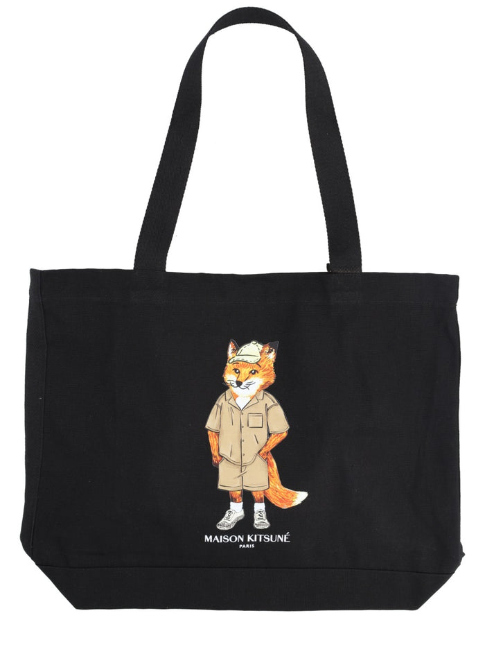 Maison Kitsuné Borsa Tote "Dressed Fox"