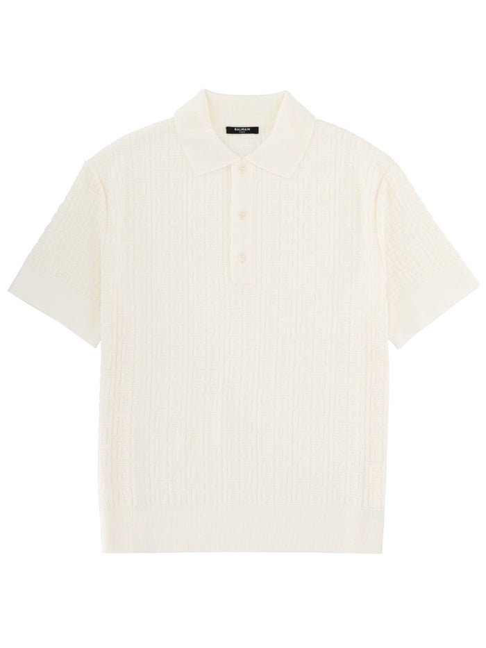 Balmain Merino Wool Polo Shirt