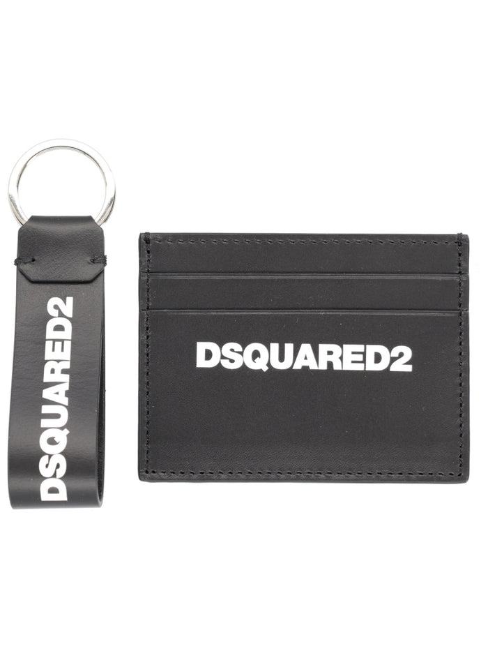 Dsquared Card Holder And Keychain Gift Set