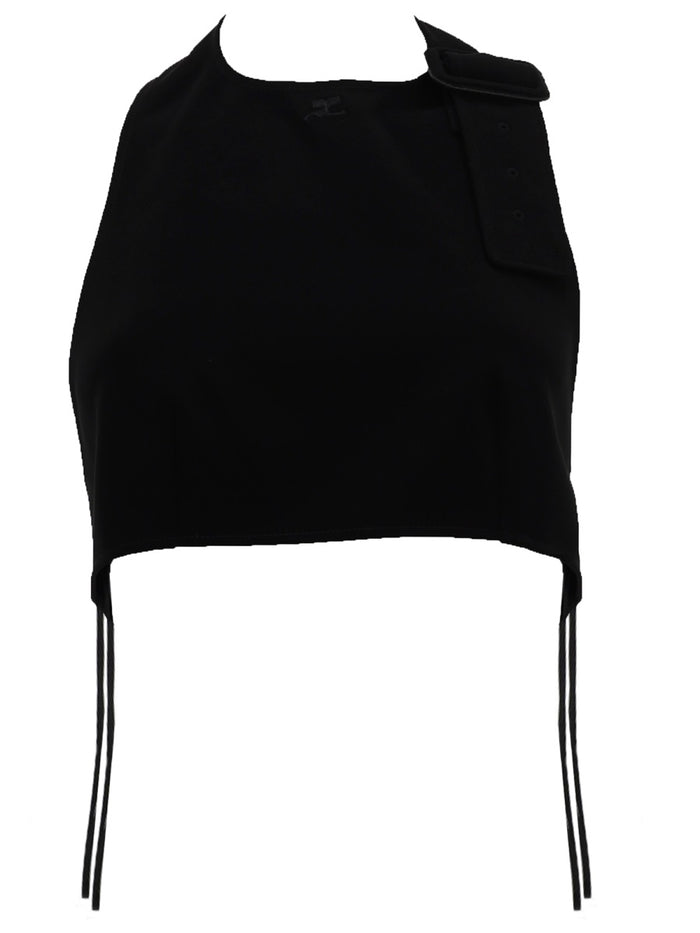 Courreges Cropped Top With Open Back