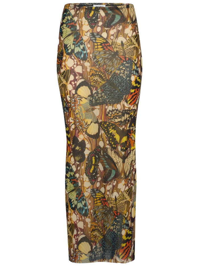 Jean Paul Gaultier Long Skirt With "Bow Tie" Print