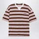 Prada T-Shirt In Cotone A Righe Rosa/Tabacco