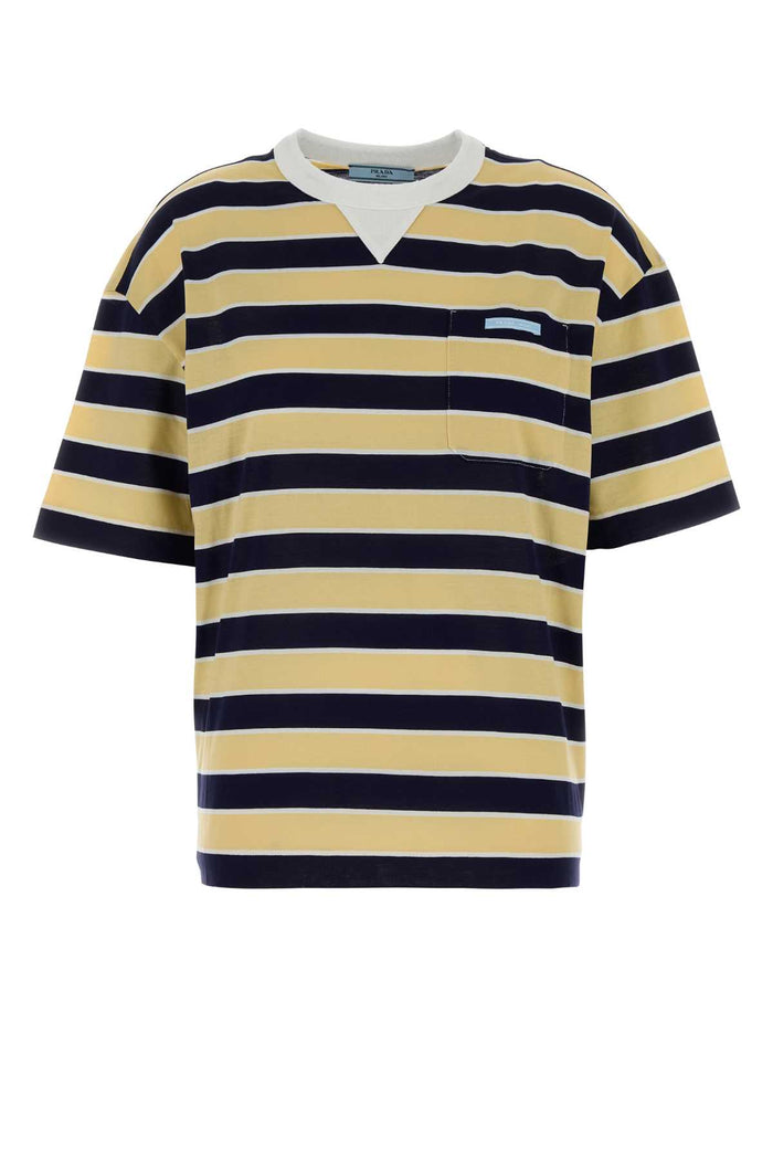 Prada Embroidered Cotton Oversize T-Shirt