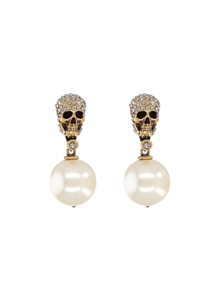 Alexander Mcqueen Skull Earrings With Pavé