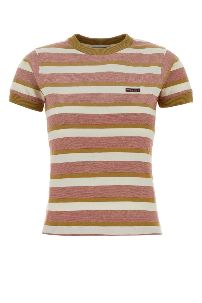 Prada Embroidered Cotton T-Shirt