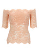 Rabanne Top In Pizzo Con Paillettes