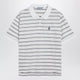 Prada White And Royal Striped Short-Sleeve Polo Shirt