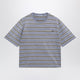 Prada Violet Vintage-Effect Striped T-Shirt