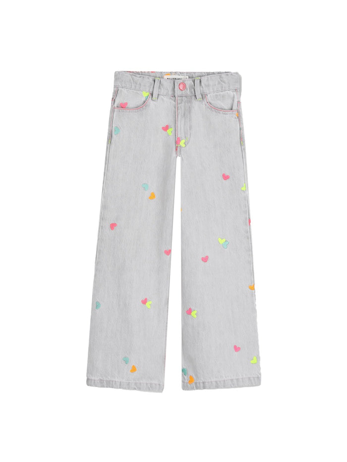 Billieblush Pantalone Jeans Con Cuoricini