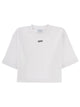 Off-White Cropped T-Shirt With Logo