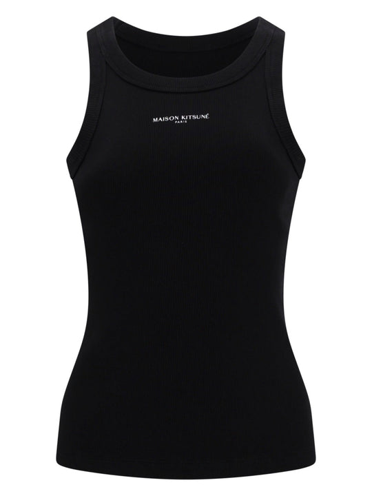 Maison Kitsuné Tank Top Con Logo