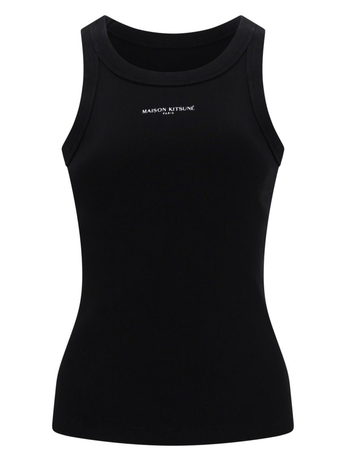 Maison Kitsuné Tank Top Con Logo