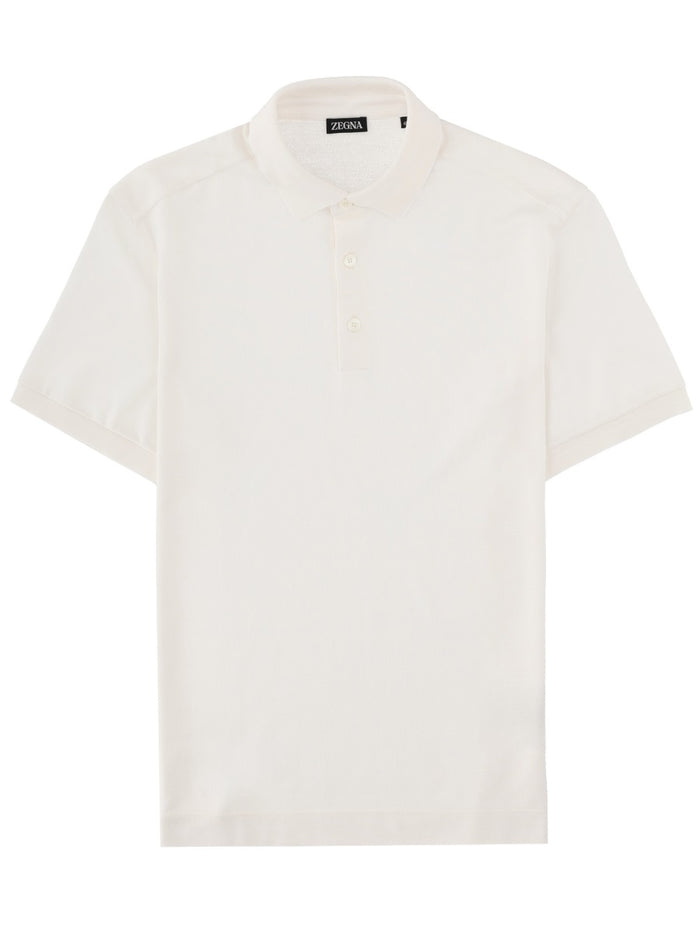 Zegna Polo In Cotone E Seta