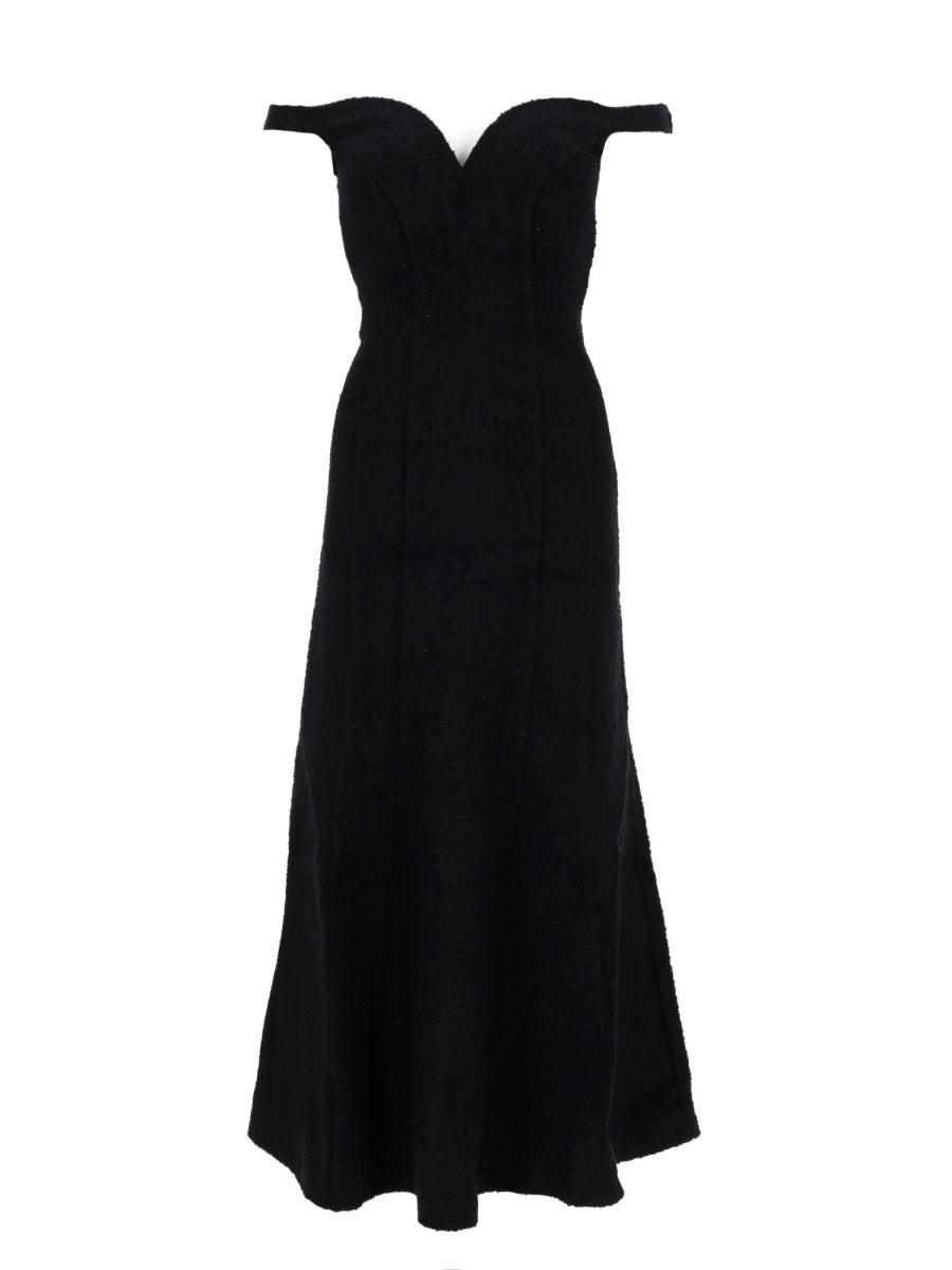 Self-Portrait Boucle Midi Dress