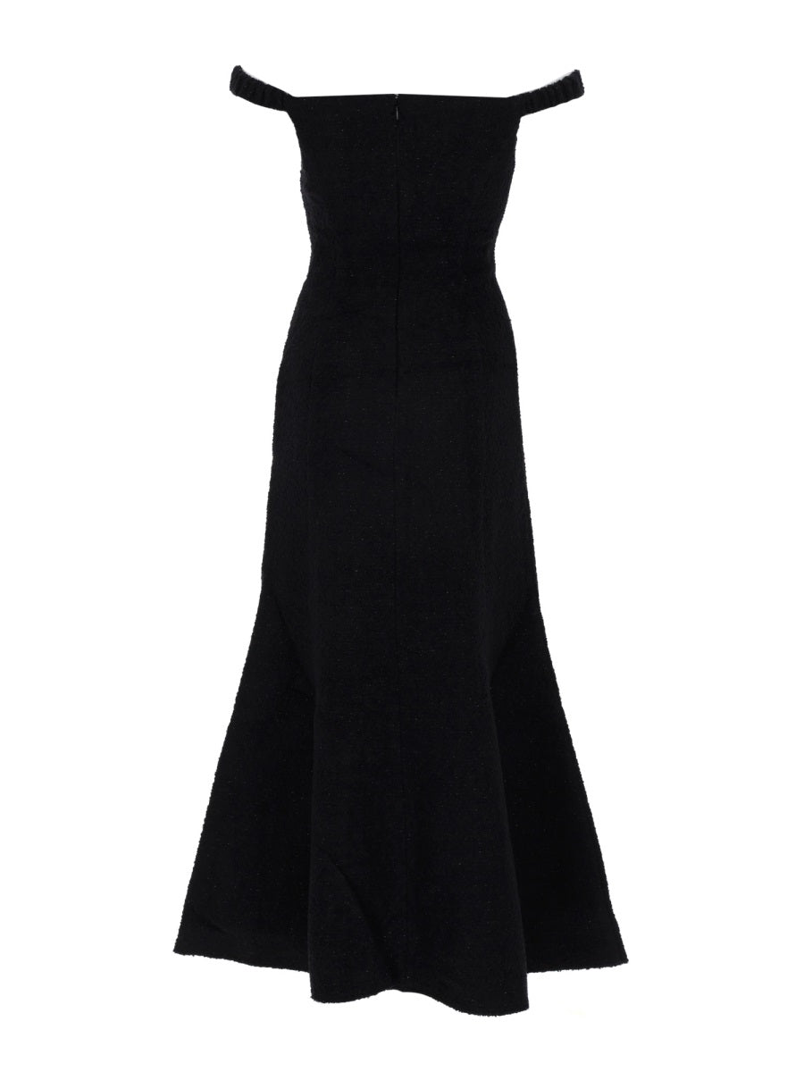 Self-Portrait Boucle Midi Dress