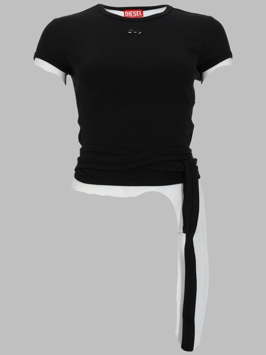 Diesel T-Shirt A Costine Con Lacci