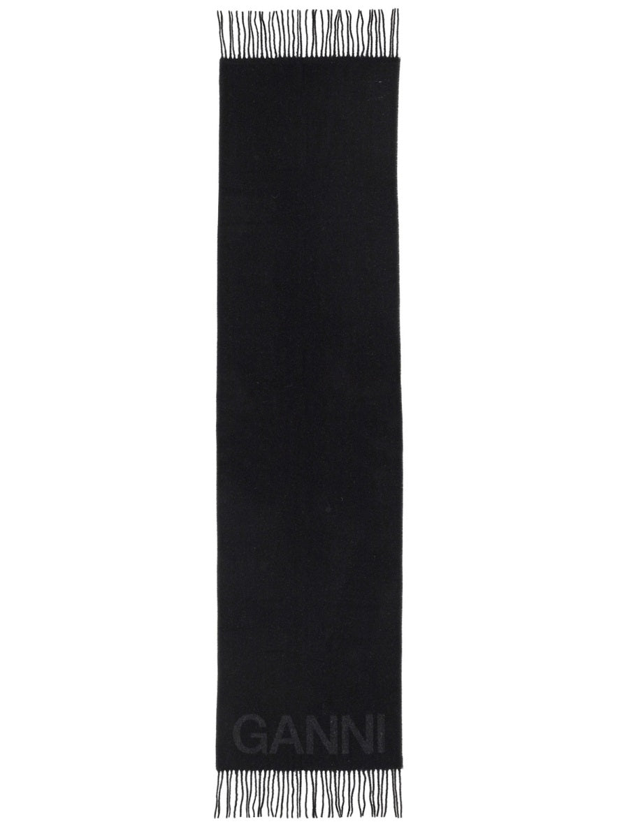 Ganni Scarf With Logo
