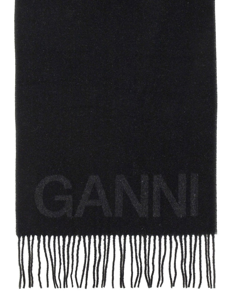 Ganni Scarf With Logo