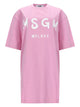 Msgm Abito T-Shirt Con Logo