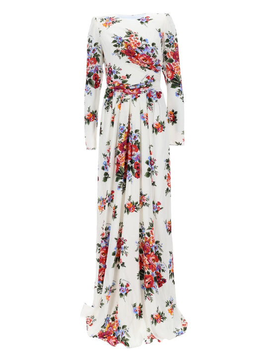 Dolce & Gabbana Long Dress With Floral Print