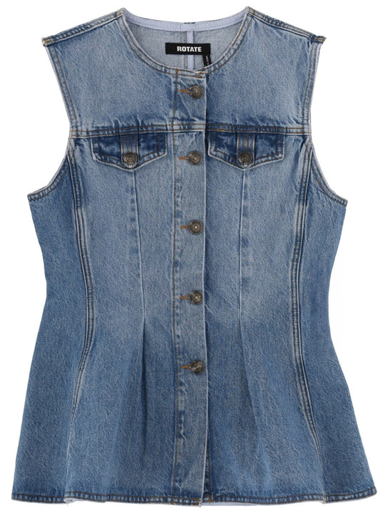 Rotate Birger Christensen Denim Top