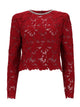 Self-Portrait Lace Top With Crystals