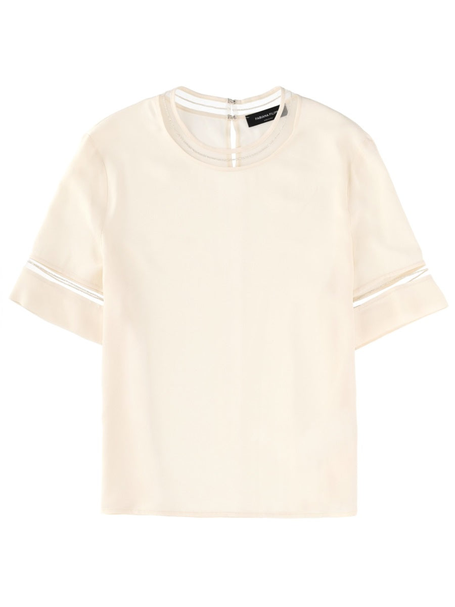 Fabiana Filippi T-Shirt With Transparent Details