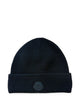 Moncler Logo-Patch Ribbed-Knit Beanie Hat