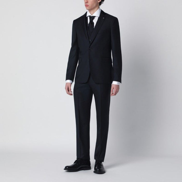 Tagliatore Singlebreasted Navy Blue Wool Suit
