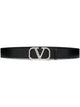 Valentino Garavani Vlogo Signature Leather Belt