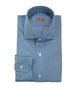 Barba Napoli Denim Blue Long-Sleeved Shirt
