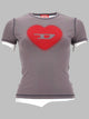 Diesel T-Shirt Con Stampa A Cuore E Borchie