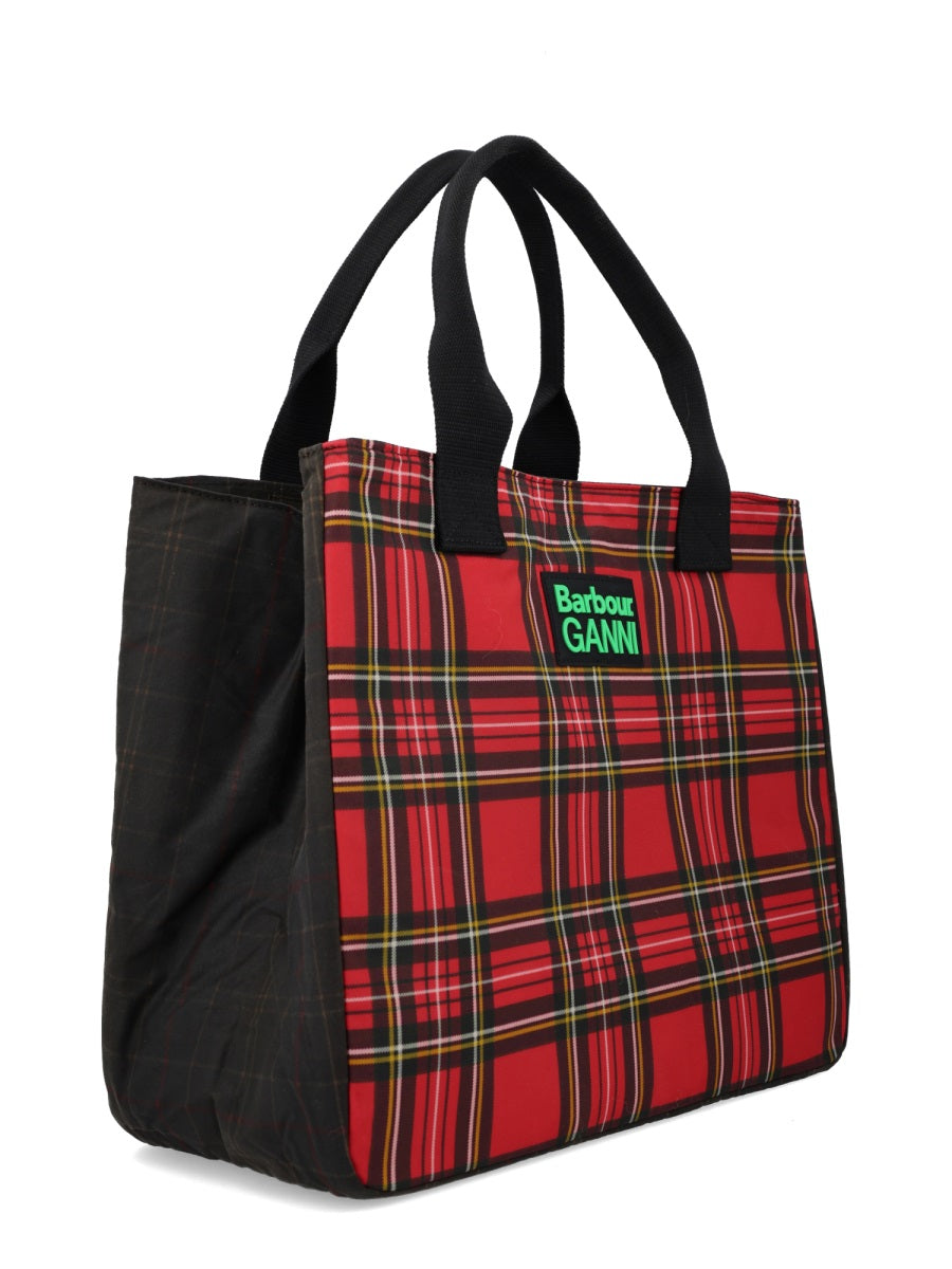 Barbour X Ganni Barbour X Ganni Waxed Cotton Tote Bag