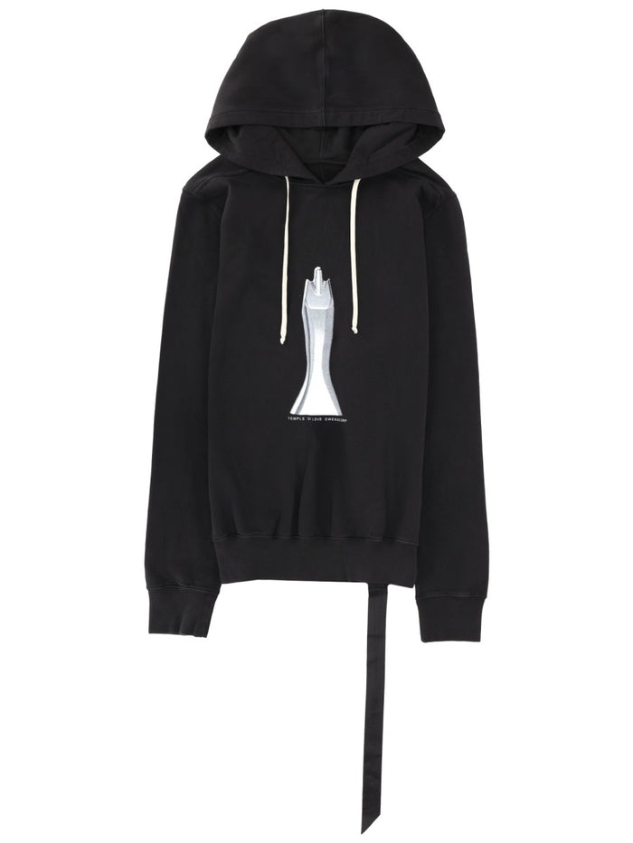 Rick Owens Drkshdw Felpa Con Cappuccio Oversize