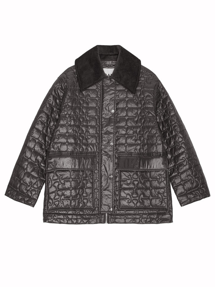 Ganni Quilted Midi Jacket
