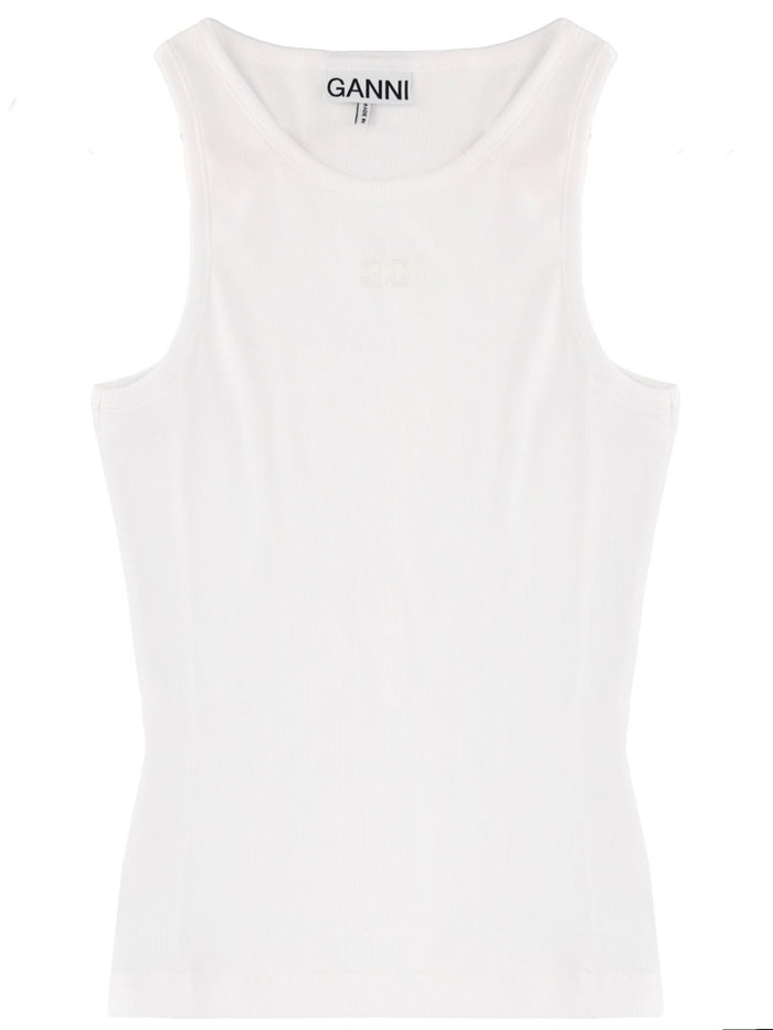 Ganni Tops With Logo