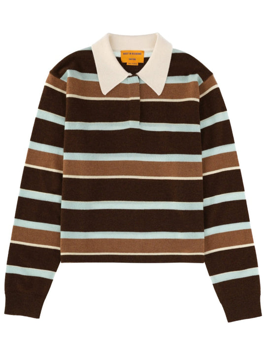 Guest In Residence "Cropped Stripe Rugby" Polo Shirt