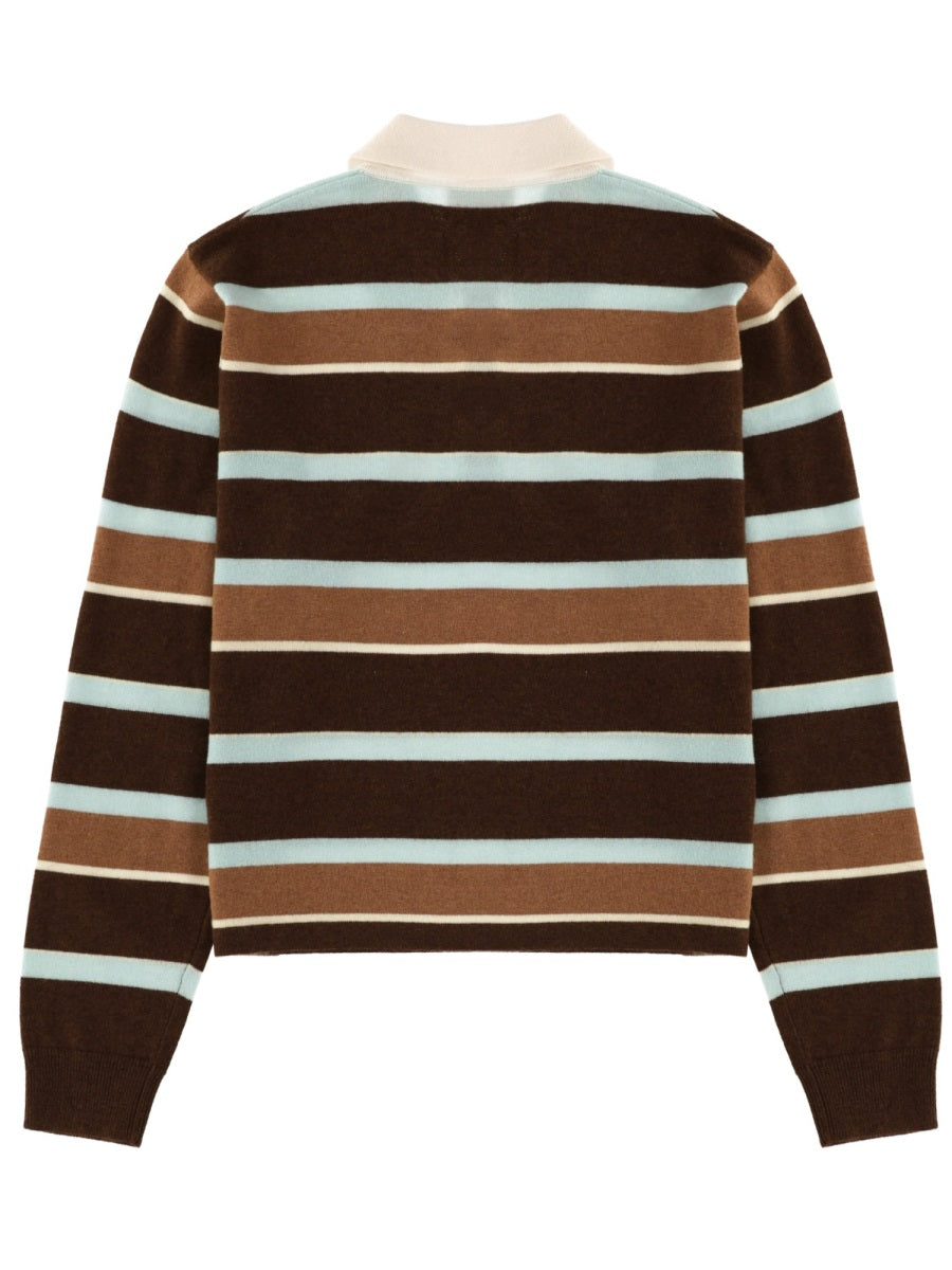 Guest In Residence "Cropped Stripe Rugby" Polo Shirt