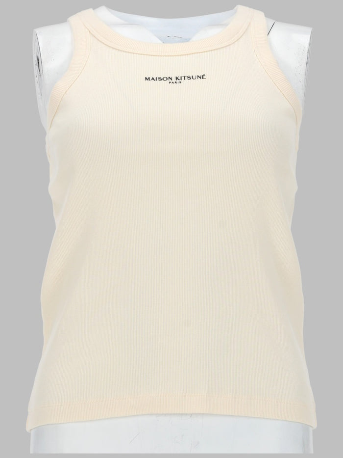 Maison Kitsuné Tank Top Con Logo